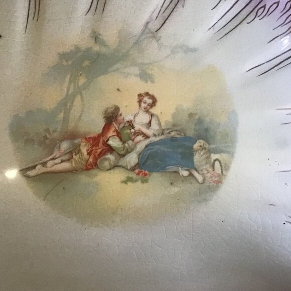 Vintage Porcelain Serving Bowl - Vintage Shell Serving Bowl - Antique Porcelain - Picture 2 of 8